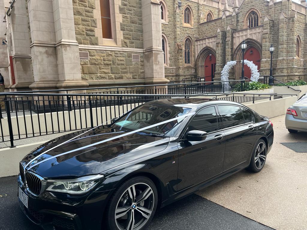 Luxury chauffeur car for private events and weddings in Melbourne
